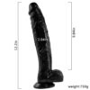 Realistic 12.2 inch black strap-on dildo