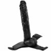 Realistic 12.2 inch black strap-on dildo