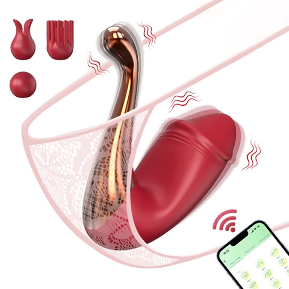 Swan Vibrator - App Controlled Rechargeable Couple Vibrator