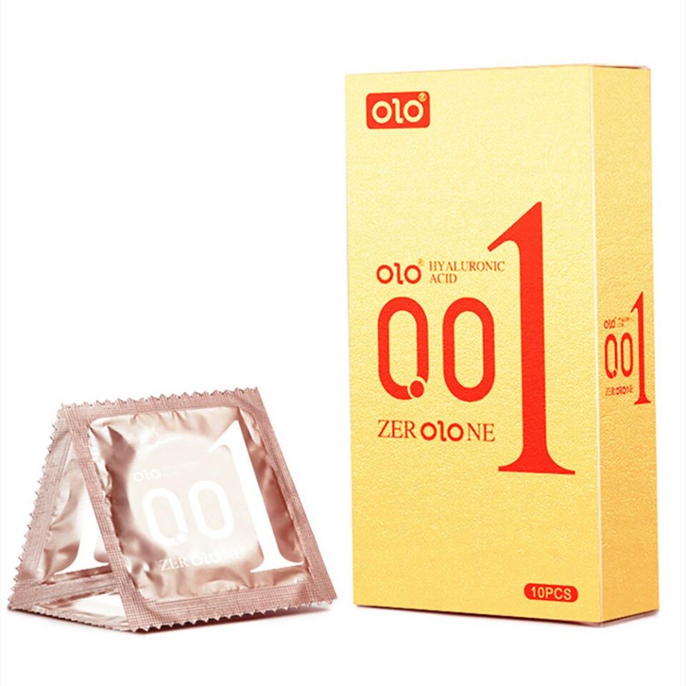 OLO 001 Ultra Thin Latex Extended Pleasure Condom （10 count）