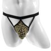 Leopard print sexy stretch thong