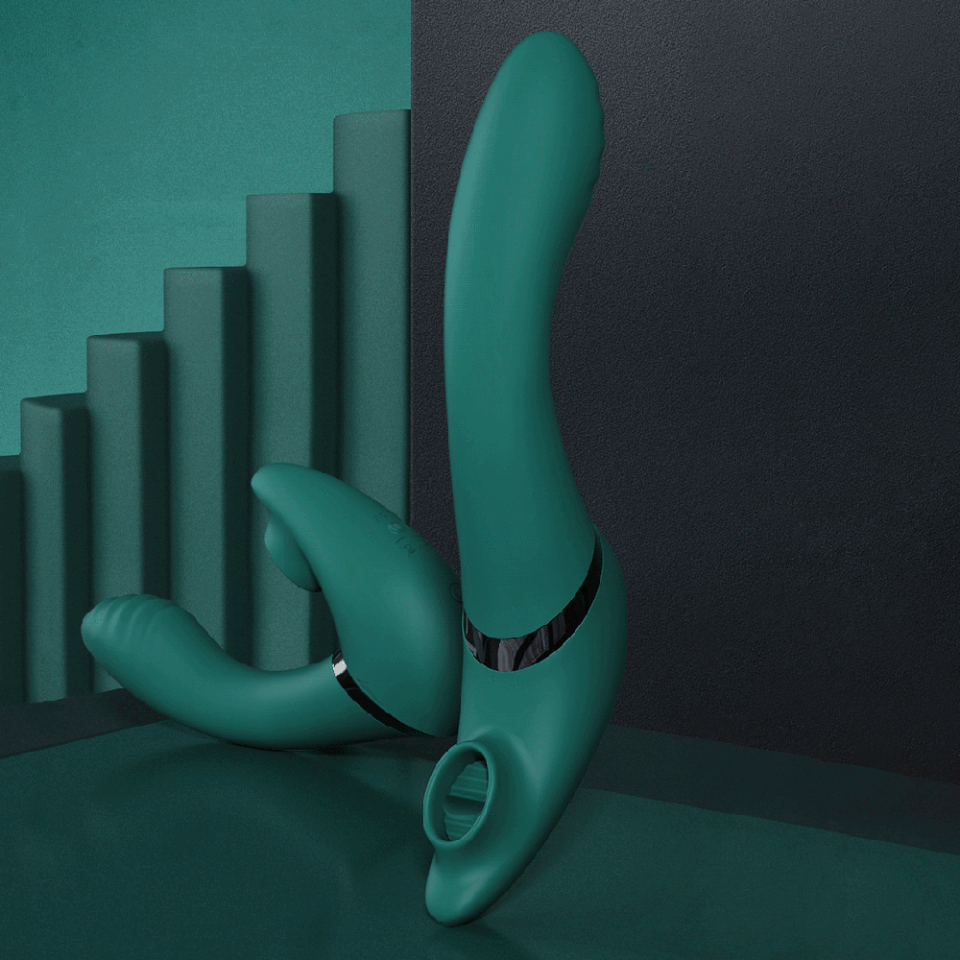 Deluxe tongue licking rabbit vibrator