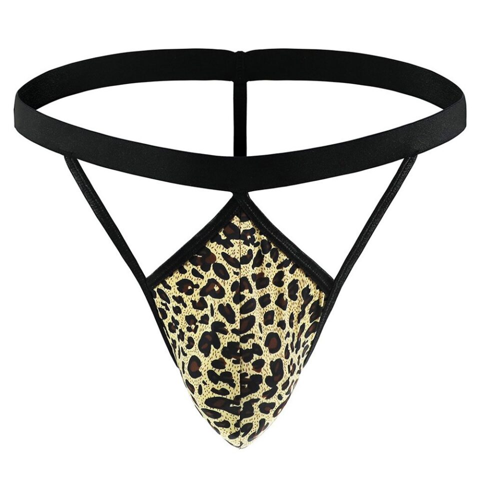 Leopard print sexy stretch thong
