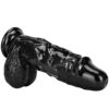 10.03 Inches Realistic black suction cup dildo