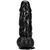 10.03 Inches Realistic black suction cup dildo