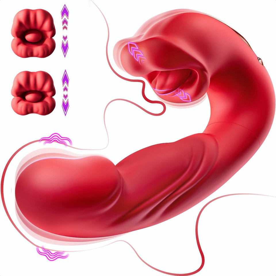 2-in-1 Tongue-Licking Vibrator