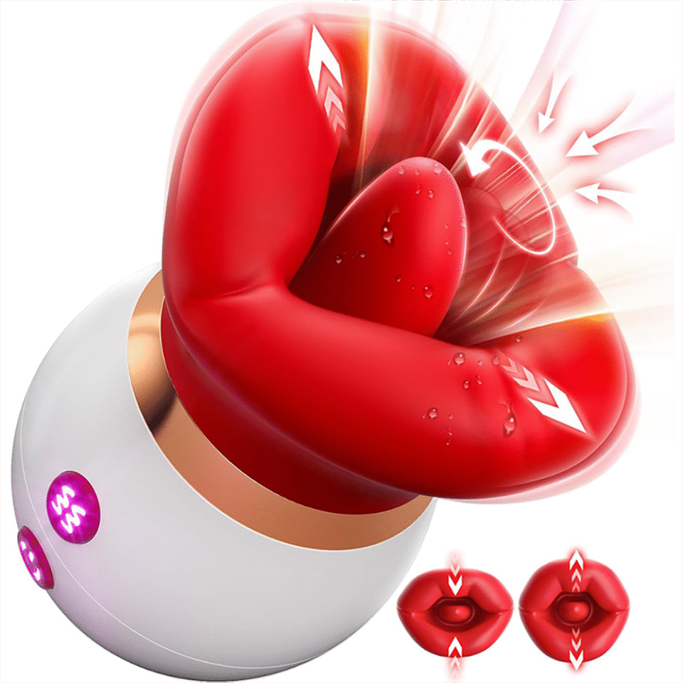 App controls the big mouth tongue, suction and biting vibrator