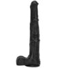 Black, extra-large, realistic horse-shaped dildo, 14.76 inches