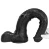 Black, extra-large, realistic horse-shaped dildo, 14.76 inches