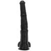 Black, extra-large, realistic horse-shaped dildo, 14.76 inches