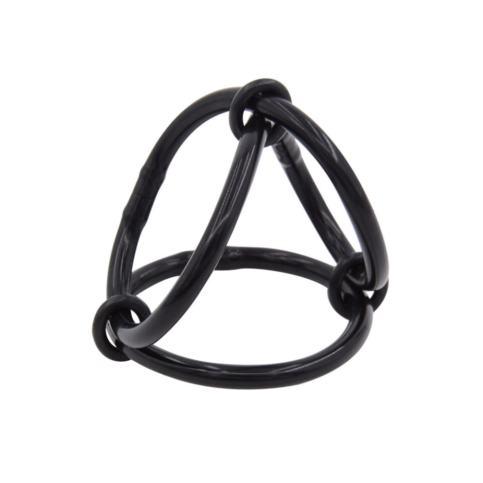 Black silicone penis ring 3 rings