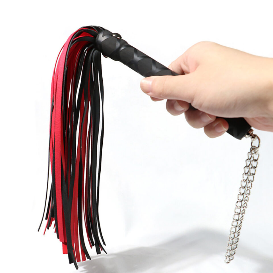 Curiosity-satisfying sex toy sex whip - use fantasy whip to enhance intimacy - Black and Red