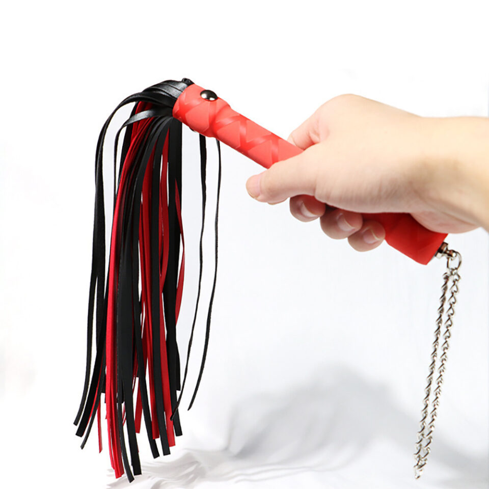Curiosity-satisfying sex toy sex whip - use fantasy whip to enhance intimacy - Red and Black