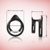 Double-ring design silicone penis ring