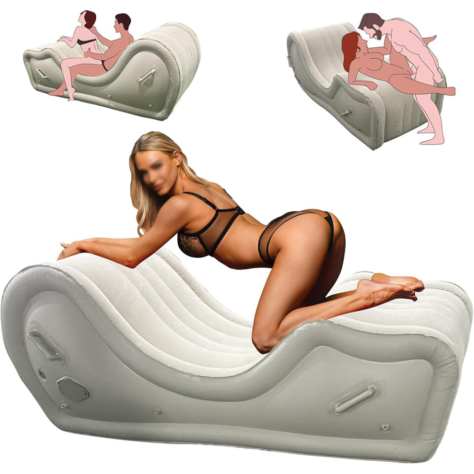 Inflatable sex sofa chair with automatic air pump