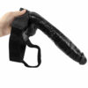 Realistic 12.2 inch black strap-on dildo