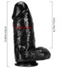 Realistic black suction cup dildo 9.05 inches