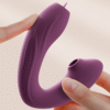 Remote control sucking vibrator