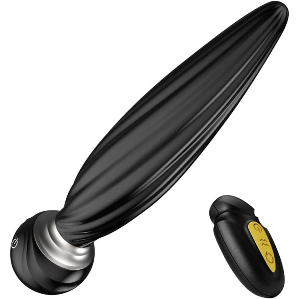 Remote controlled spiral anal plug AV vibrator
